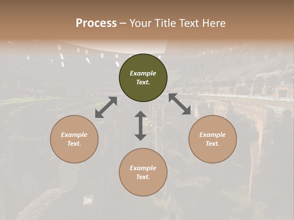 Inside Of Famous Colosseum Or Coliseum In Rome (Flavian Amphitheatre), Italy PowerPoint Template