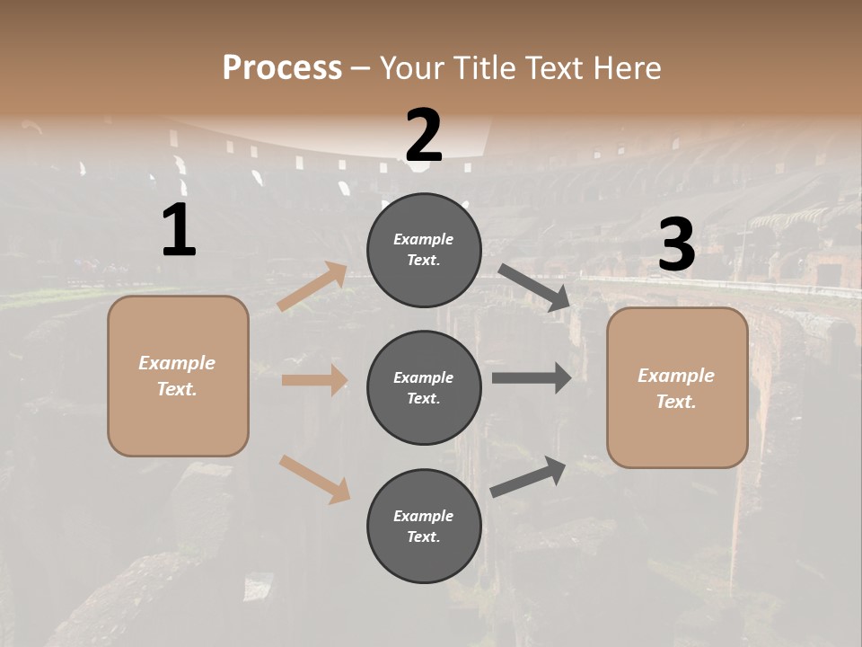 Inside Of Famous Colosseum Or Coliseum In Rome (Flavian Amphitheatre), Italy PowerPoint Template