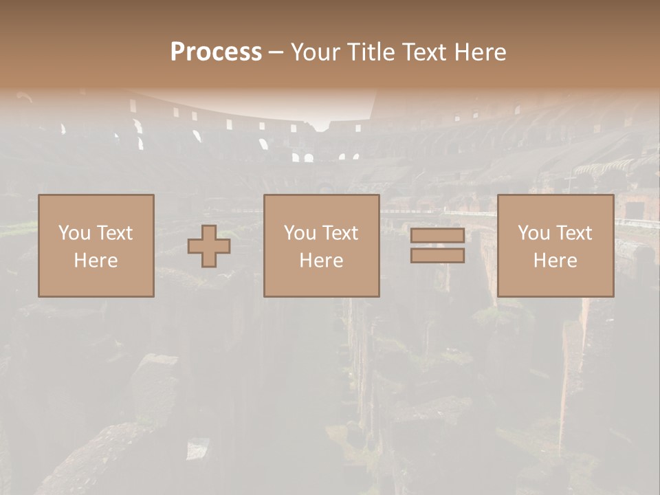 Inside Of Famous Colosseum Or Coliseum In Rome (Flavian Amphitheatre), Italy PowerPoint Template