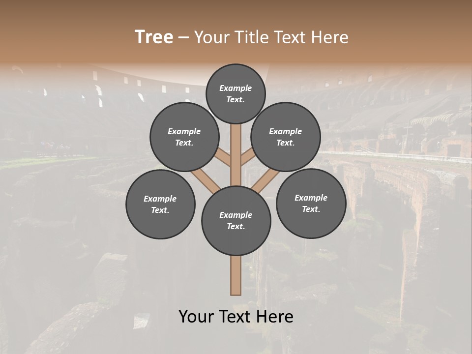 Inside Of Famous Colosseum Or Coliseum In Rome (Flavian Amphitheatre), Italy PowerPoint Template