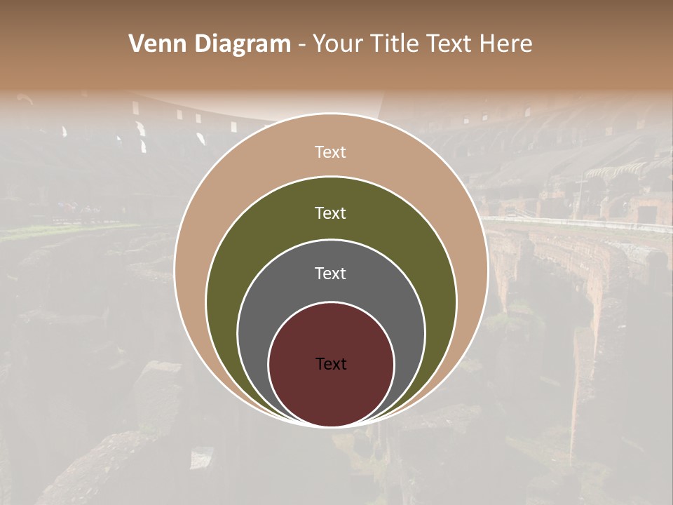 Inside Of Famous Colosseum Or Coliseum In Rome (Flavian Amphitheatre), Italy PowerPoint Template