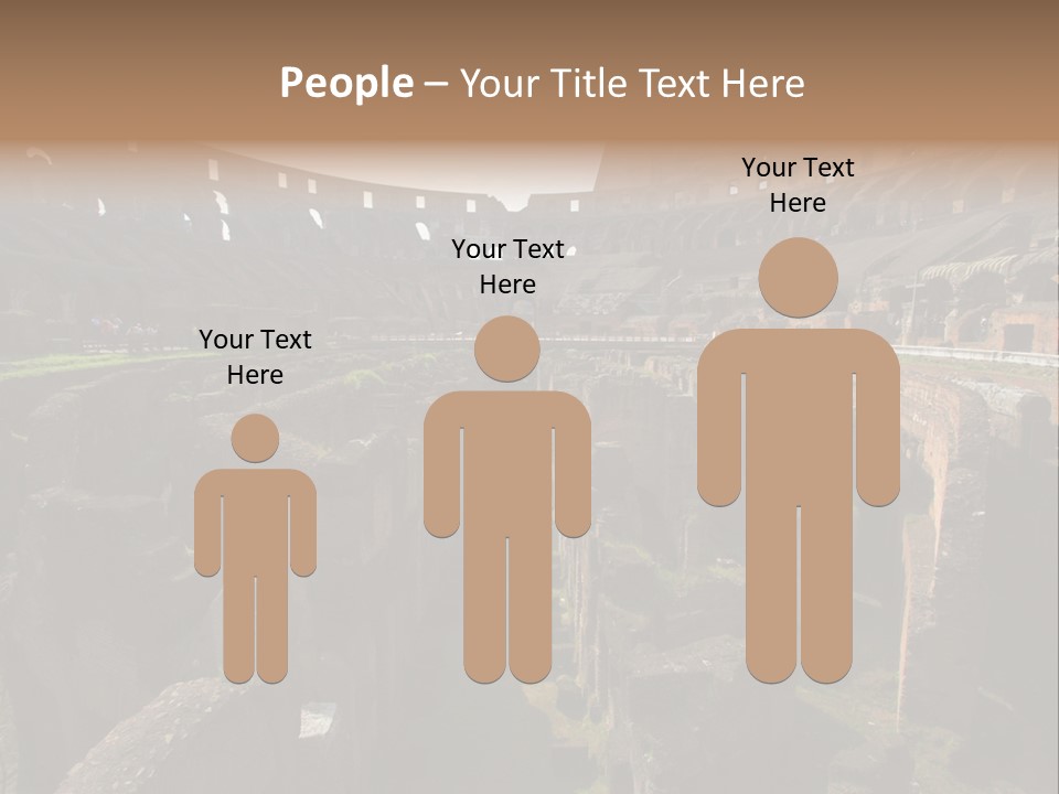 Inside Of Famous Colosseum Or Coliseum In Rome (Flavian Amphitheatre), Italy PowerPoint Template