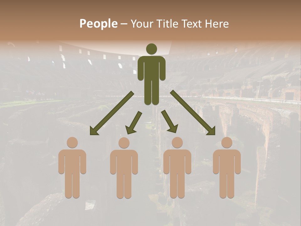 Inside Of Famous Colosseum Or Coliseum In Rome (Flavian Amphitheatre), Italy PowerPoint Template