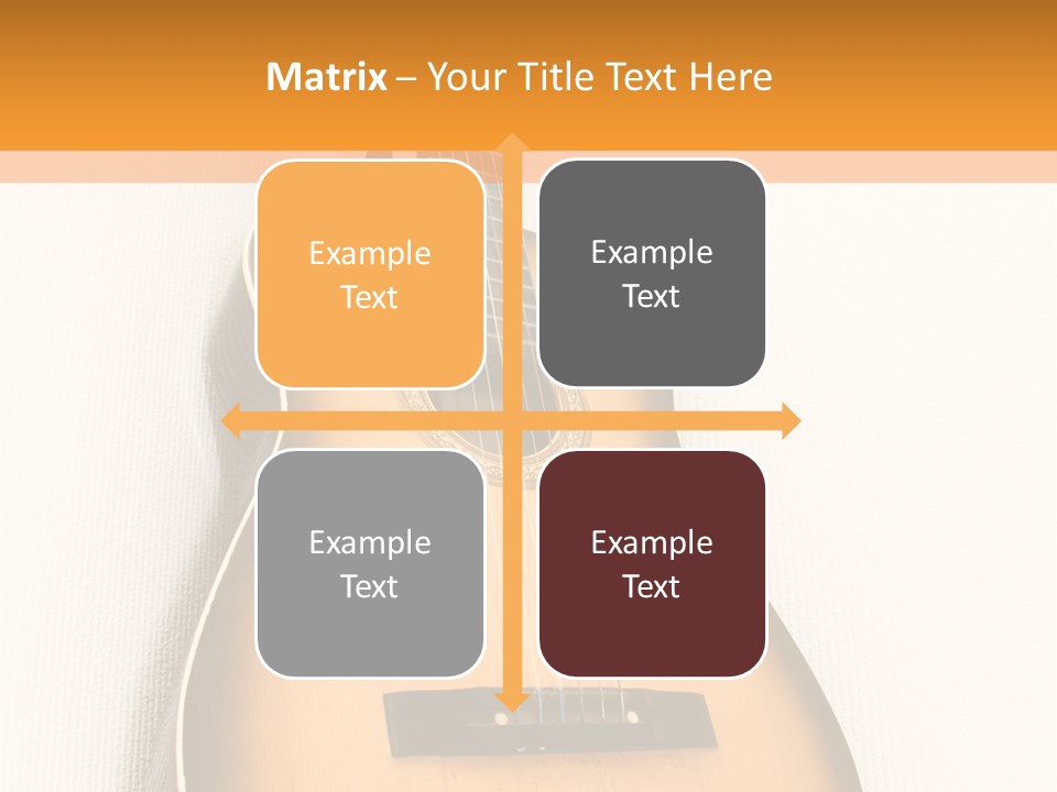 Guitar In A Corner Of Room. Bottom View. Wide Angle. PowerPoint Template