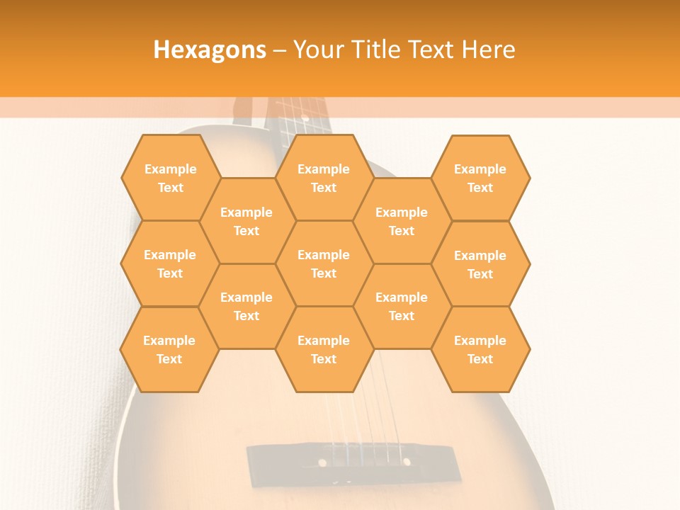Guitar In A Corner Of Room. Bottom View. Wide Angle. PowerPoint Template