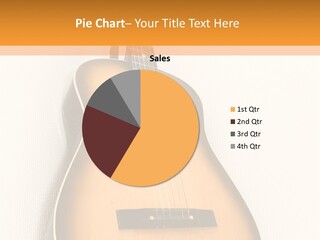 Guitar In A Corner Of Room. Bottom View. Wide Angle. PowerPoint Template