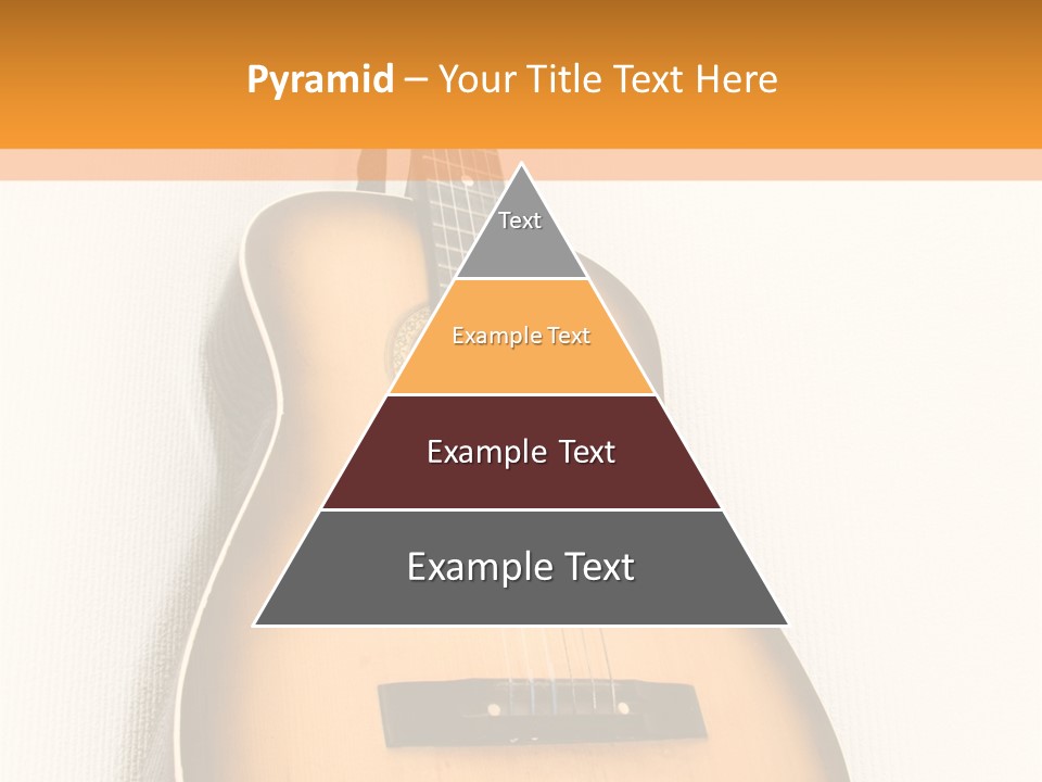 Guitar In A Corner Of Room. Bottom View. Wide Angle. PowerPoint Template