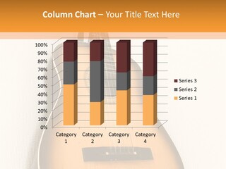 Guitar In A Corner Of Room. Bottom View. Wide Angle. PowerPoint Template