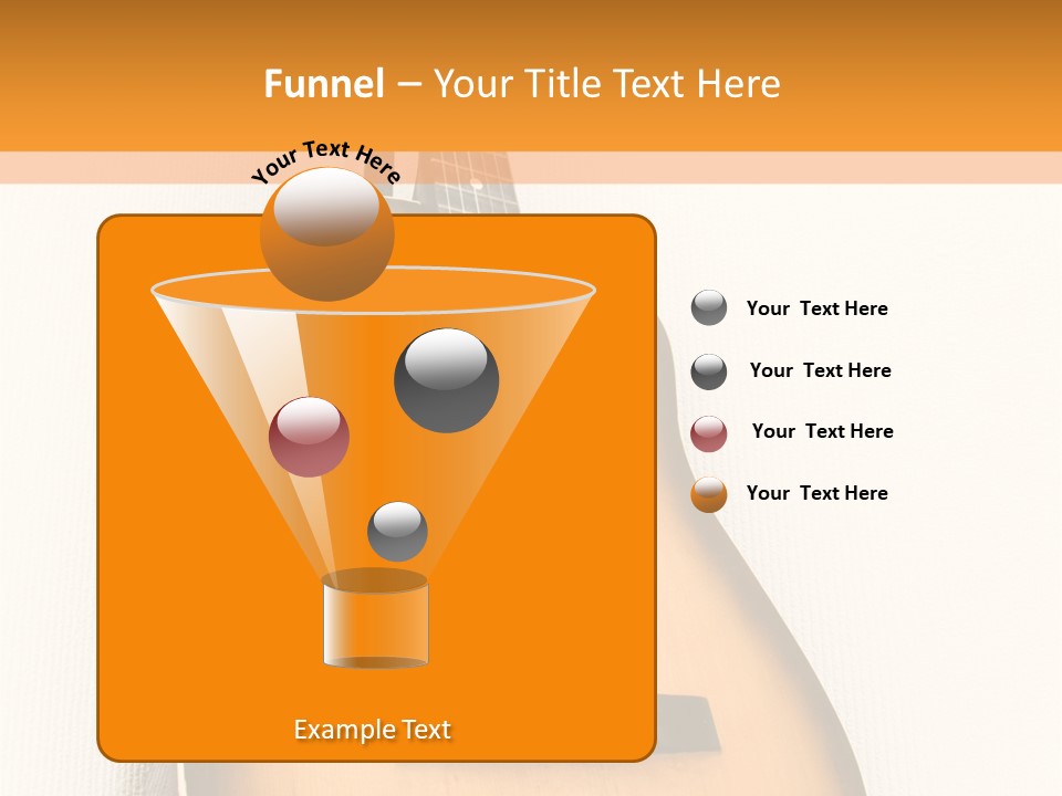 Guitar In A Corner Of Room. Bottom View. Wide Angle. PowerPoint Template