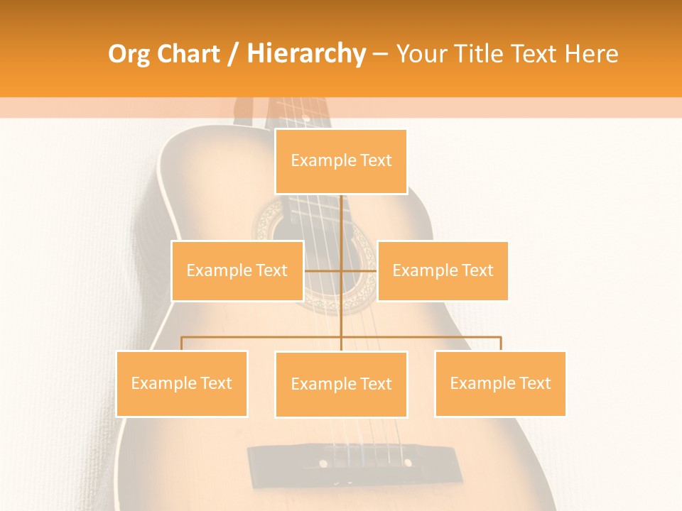 Guitar In A Corner Of Room. Bottom View. Wide Angle. PowerPoint Template