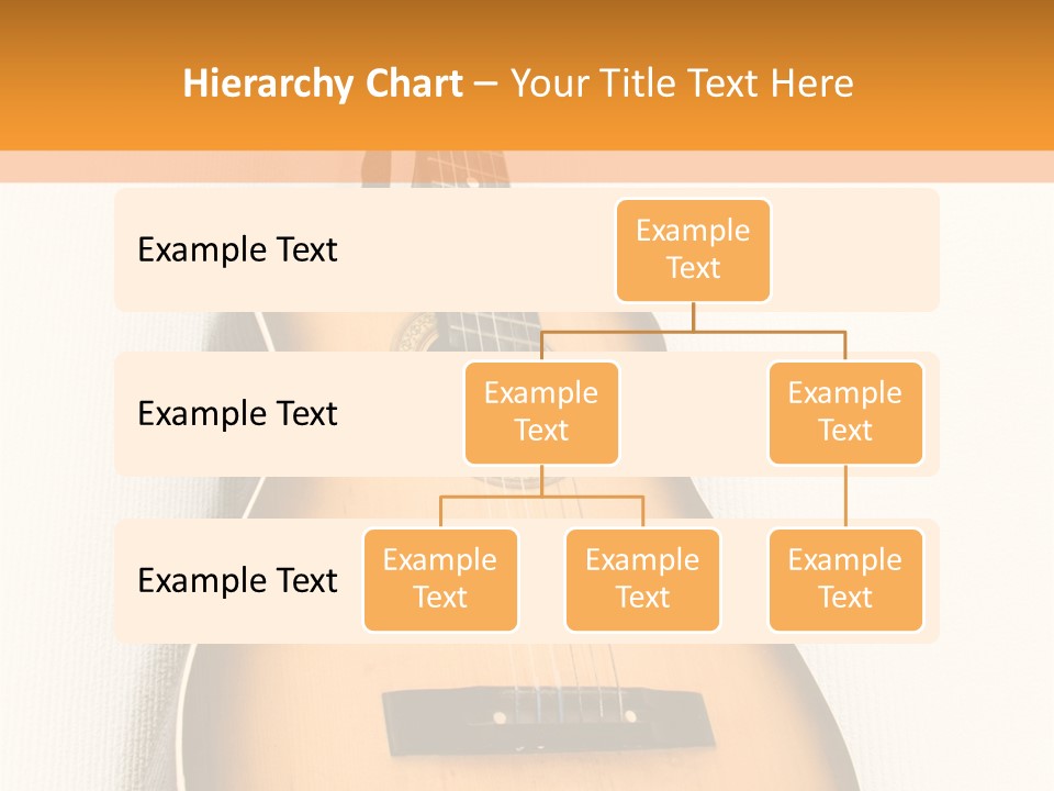 Guitar In A Corner Of Room. Bottom View. Wide Angle. PowerPoint Template