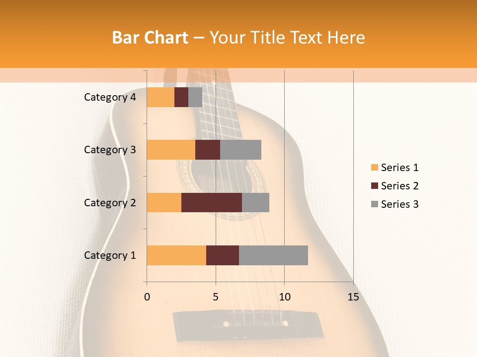 Guitar In A Corner Of Room. Bottom View. Wide Angle. PowerPoint Template