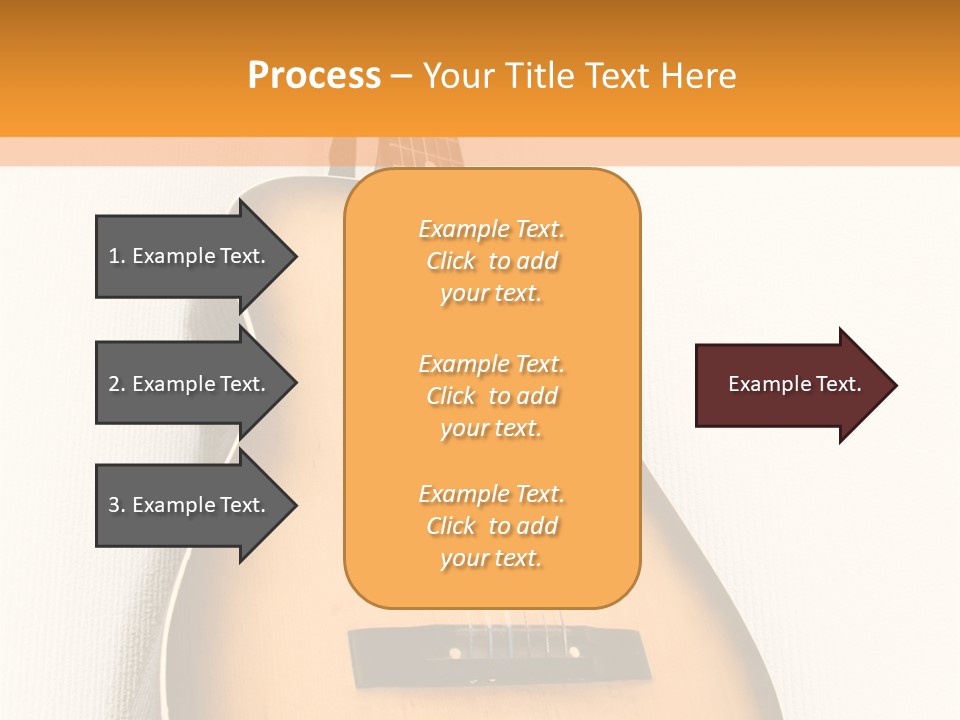 Guitar In A Corner Of Room. Bottom View. Wide Angle. PowerPoint Template