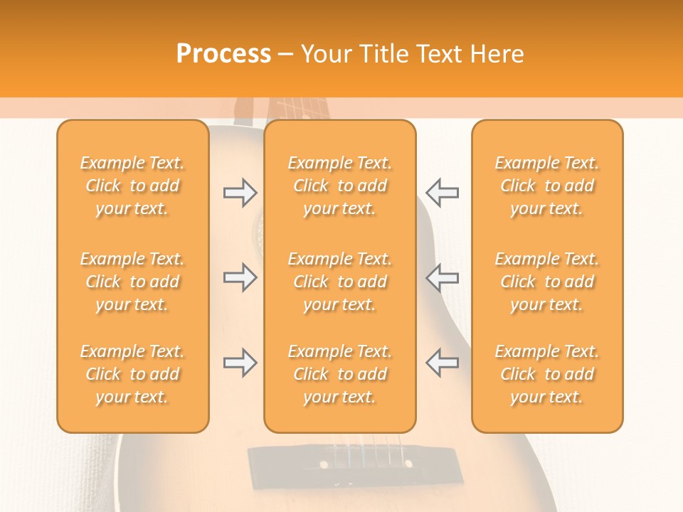 Guitar In A Corner Of Room. Bottom View. Wide Angle. PowerPoint Template