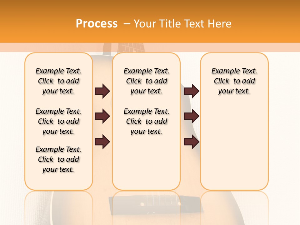 Guitar In A Corner Of Room. Bottom View. Wide Angle. PowerPoint Template