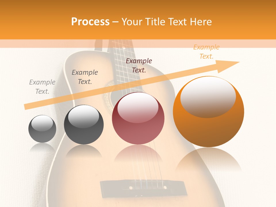 Guitar In A Corner Of Room. Bottom View. Wide Angle. PowerPoint Template