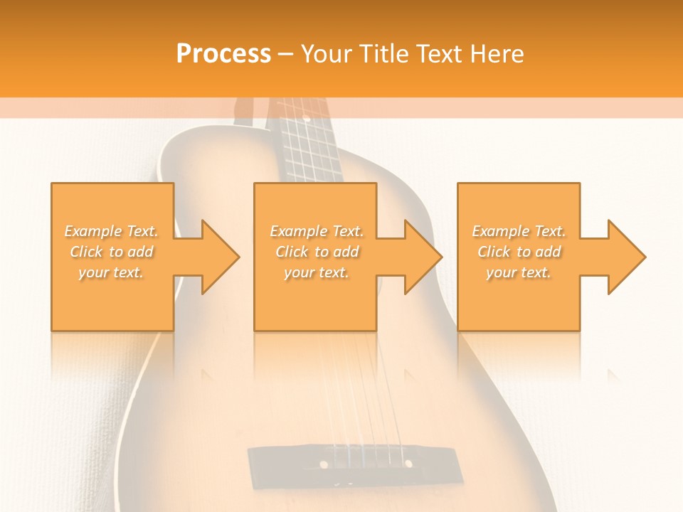Guitar In A Corner Of Room. Bottom View. Wide Angle. PowerPoint Template