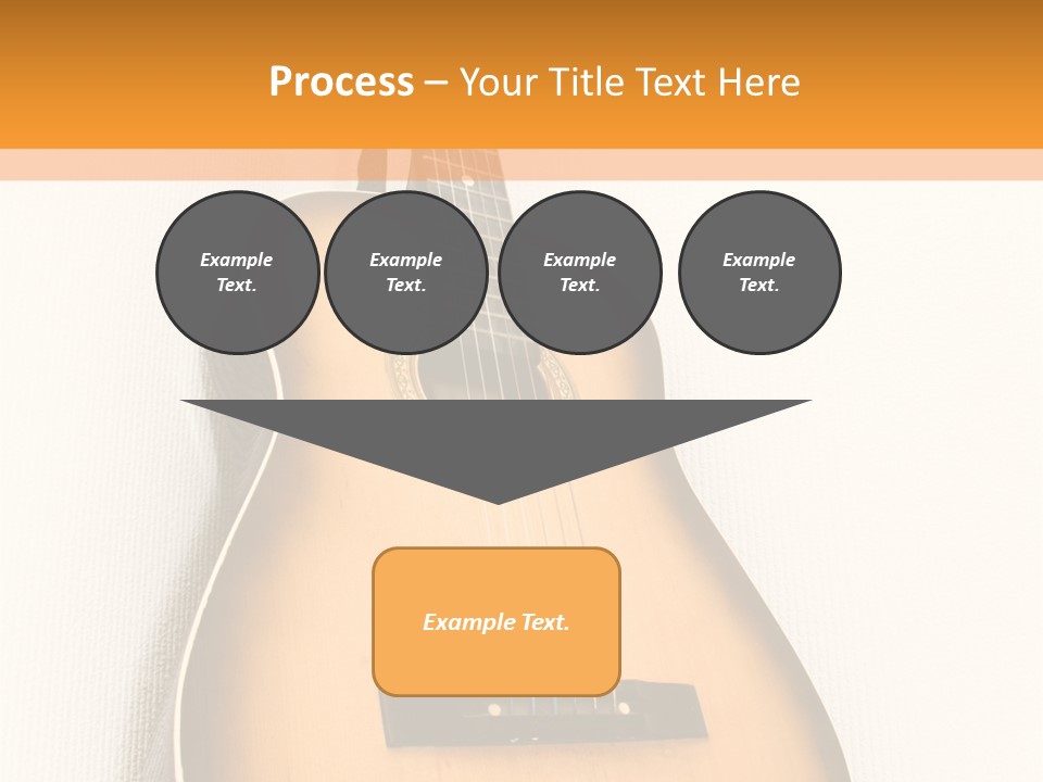 Guitar In A Corner Of Room. Bottom View. Wide Angle. PowerPoint Template