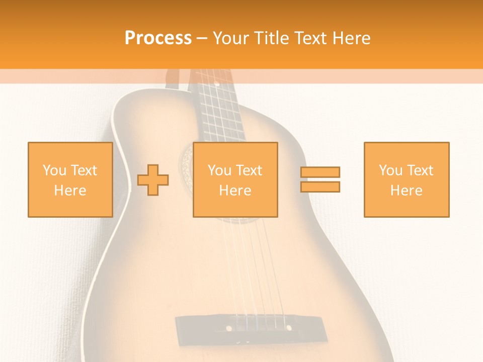 Guitar In A Corner Of Room. Bottom View. Wide Angle. PowerPoint Template