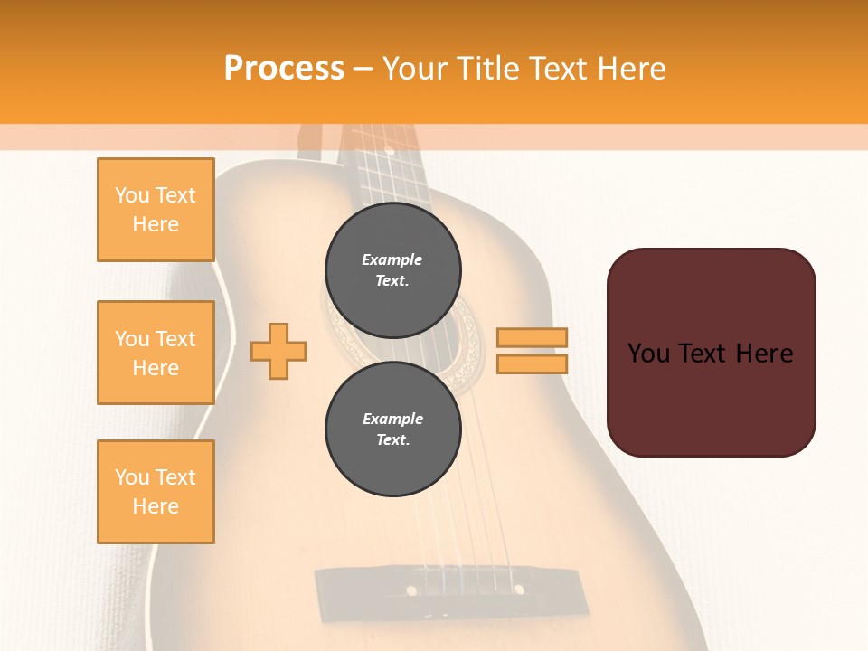 Guitar In A Corner Of Room. Bottom View. Wide Angle. PowerPoint Template