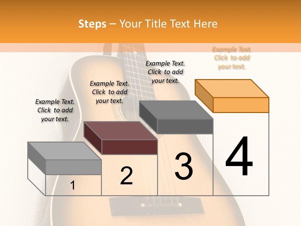 Guitar In A Corner Of Room. Bottom View. Wide Angle. PowerPoint Template