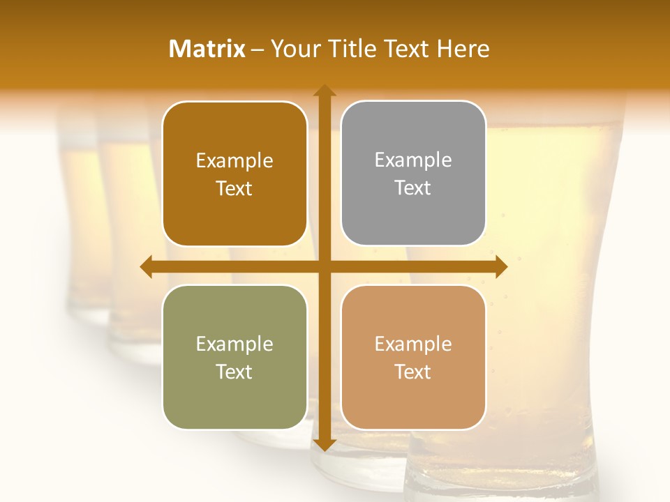 A Row Of Beer Pints PowerPoint Template