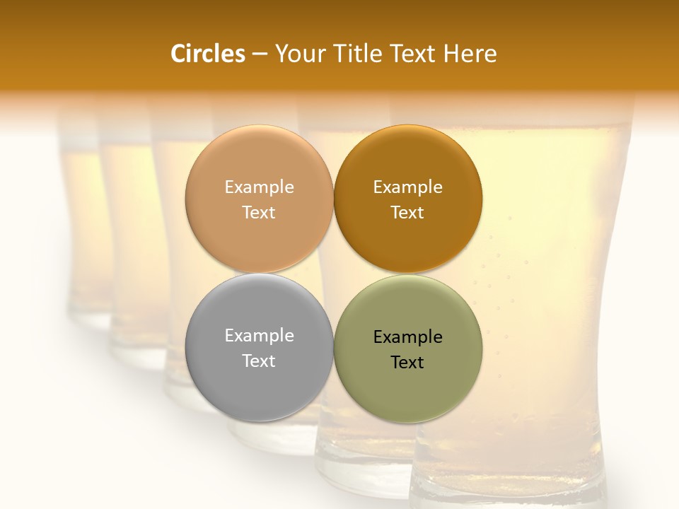 A Row Of Beer Pints PowerPoint Template