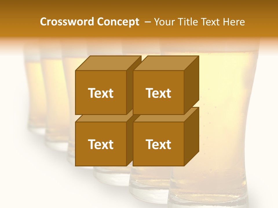 A Row Of Beer Pints PowerPoint Template