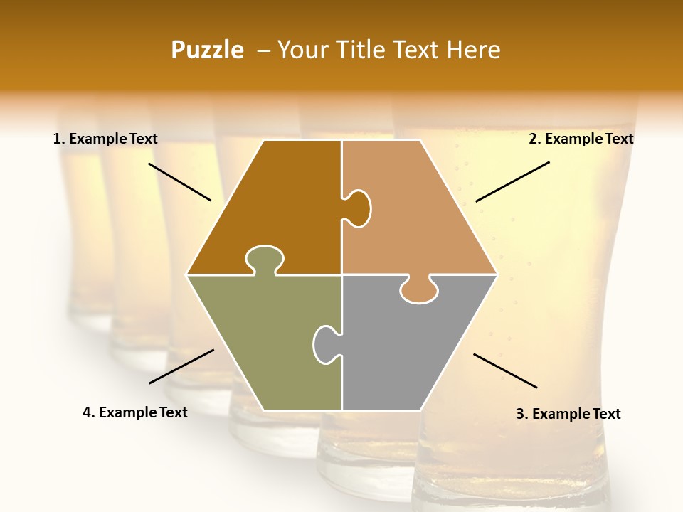 A Row Of Beer Pints PowerPoint Template