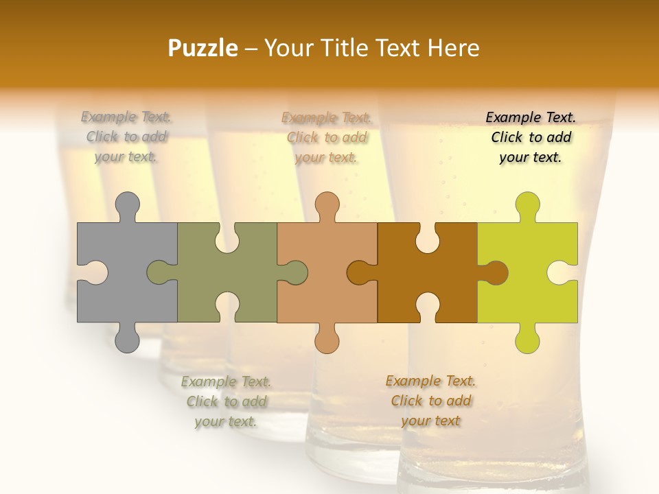 A Row Of Beer Pints PowerPoint Template