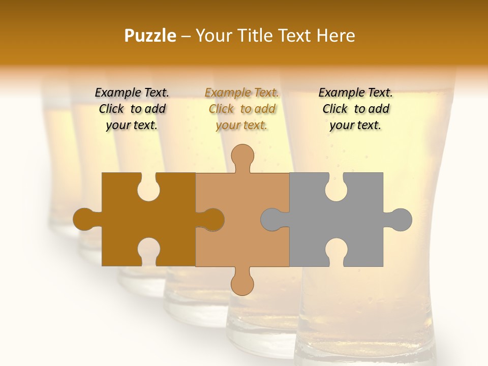 A Row Of Beer Pints PowerPoint Template