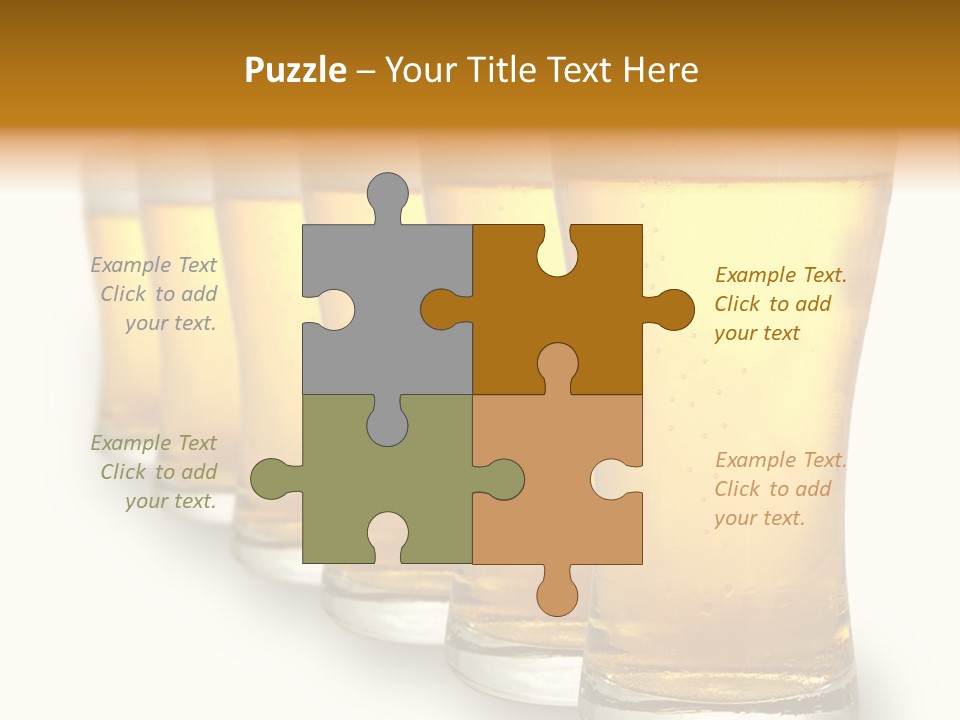 A Row Of Beer Pints PowerPoint Template
