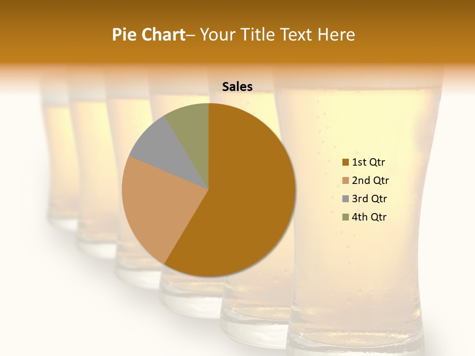 A Row Of Beer Pints PowerPoint Template