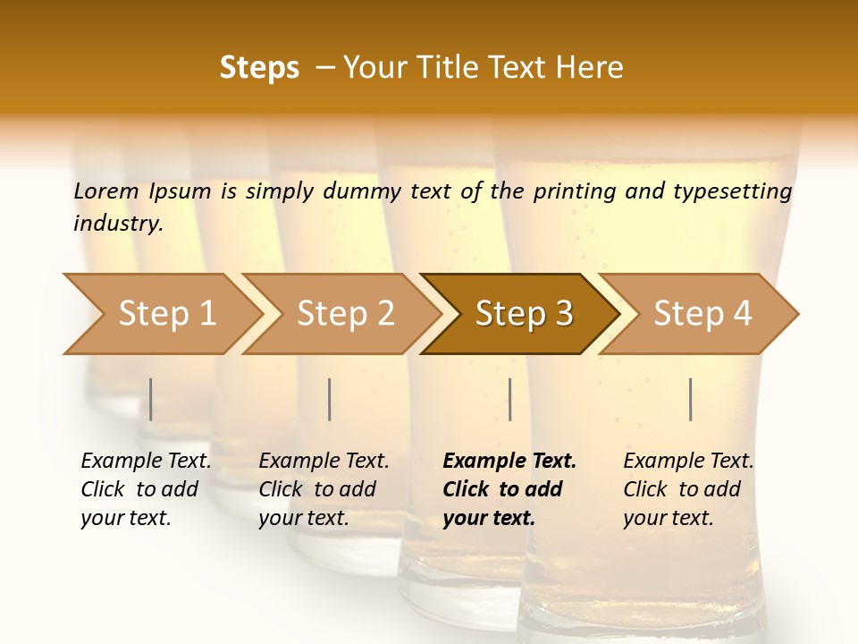 A Row Of Beer Pints PowerPoint Template