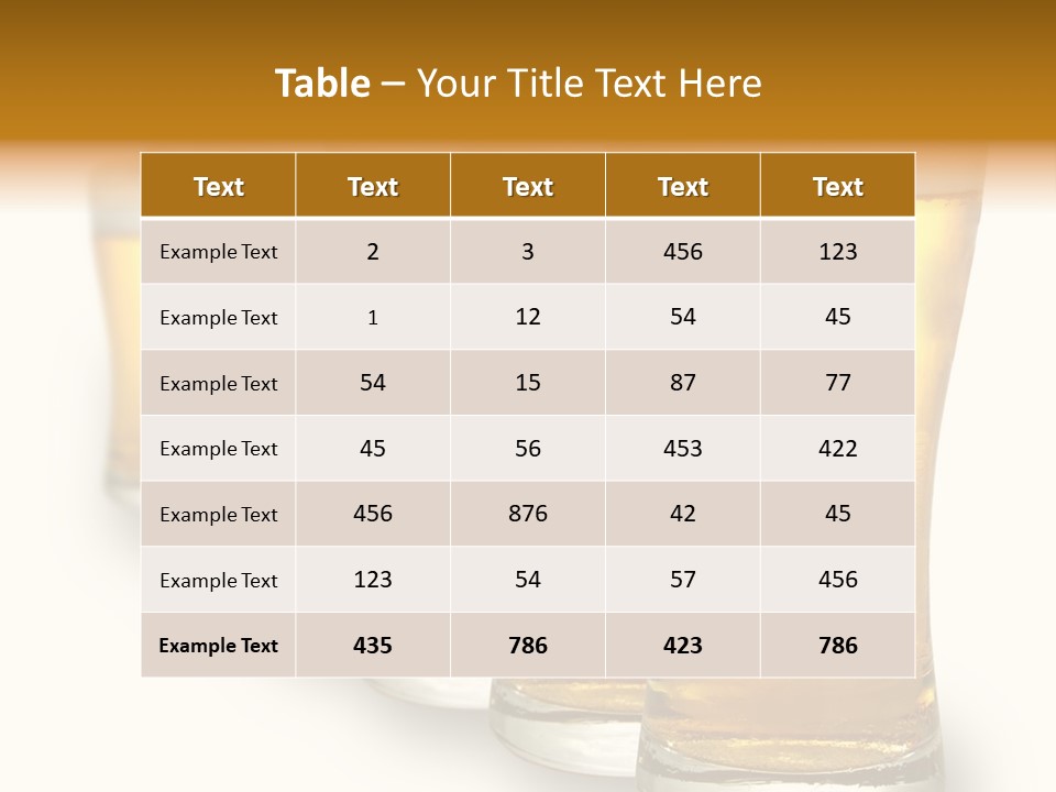 A Row Of Beer Pints PowerPoint Template