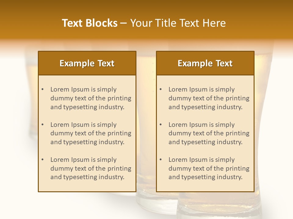 A Row Of Beer Pints PowerPoint Template