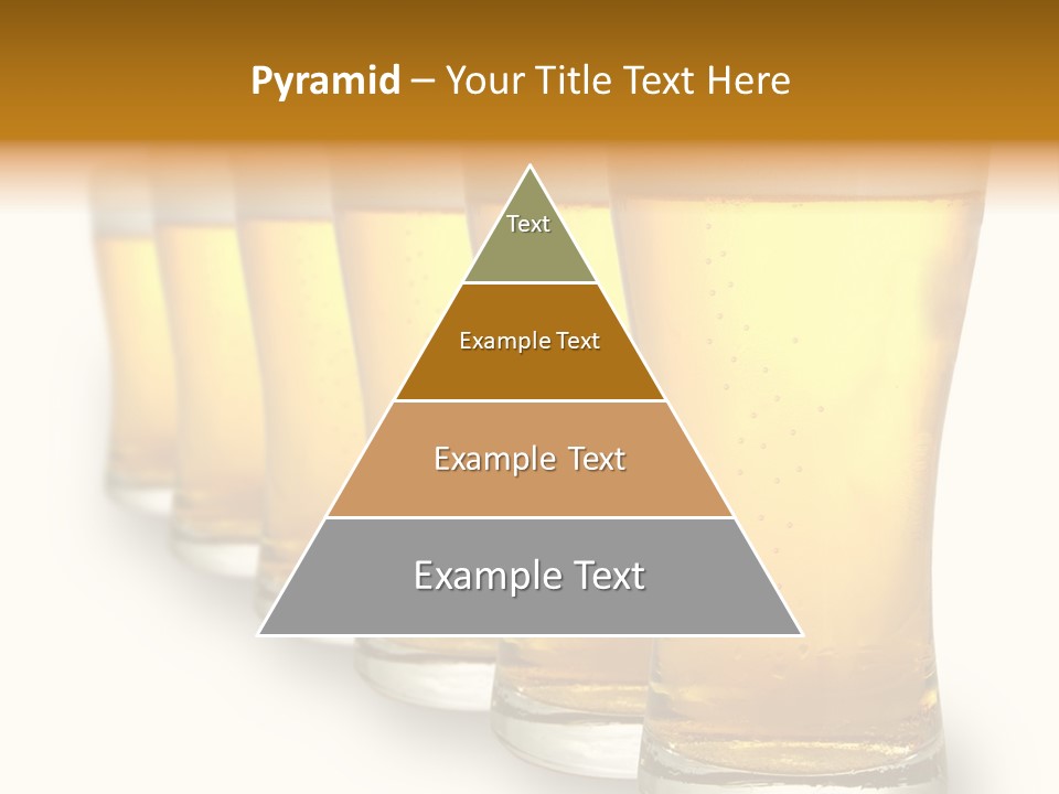 A Row Of Beer Pints PowerPoint Template