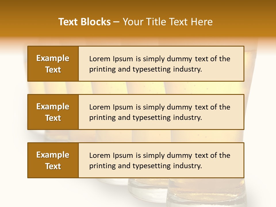 A Row Of Beer Pints PowerPoint Template