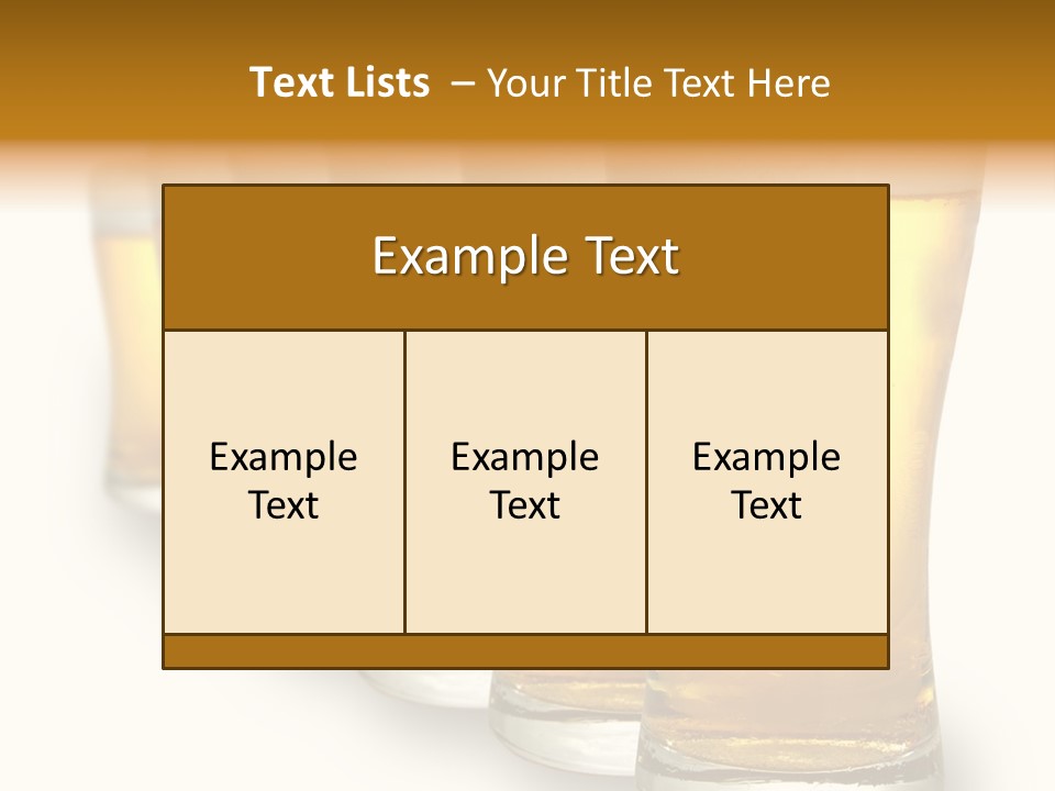 A Row Of Beer Pints PowerPoint Template