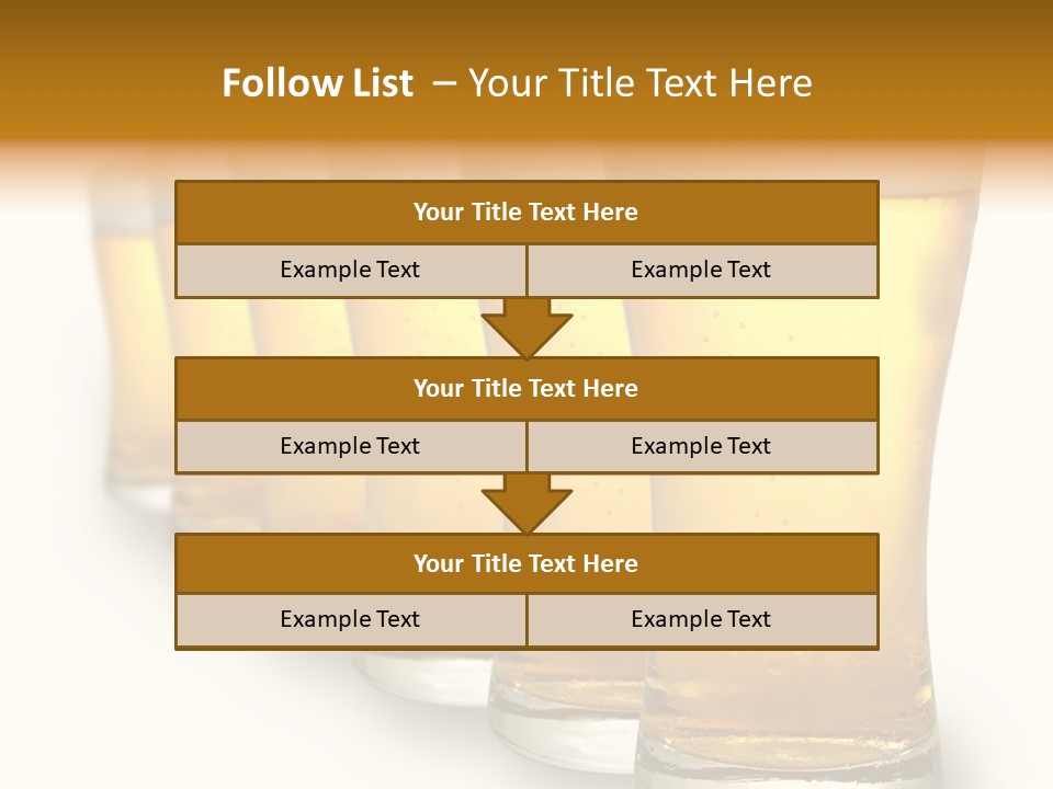 A Row Of Beer Pints PowerPoint Template