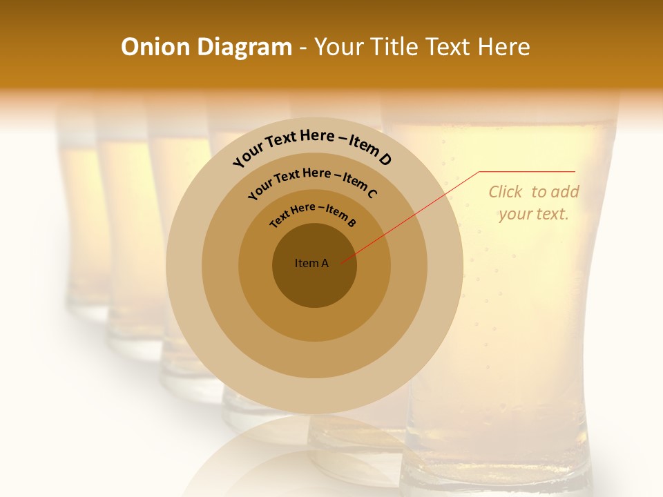 A Row Of Beer Pints PowerPoint Template
