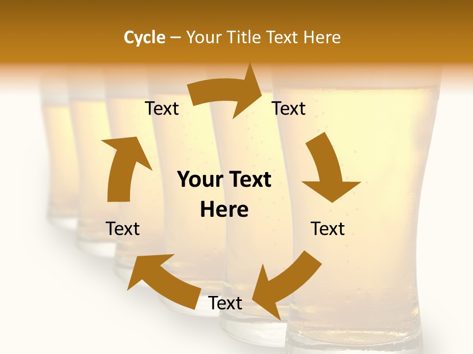 A Row Of Beer Pints PowerPoint Template