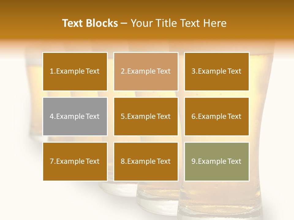 A Row Of Beer Pints PowerPoint Template