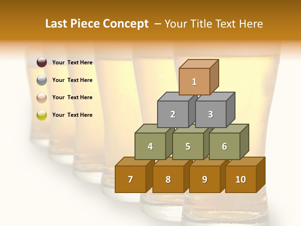 A Row Of Beer Pints PowerPoint Template