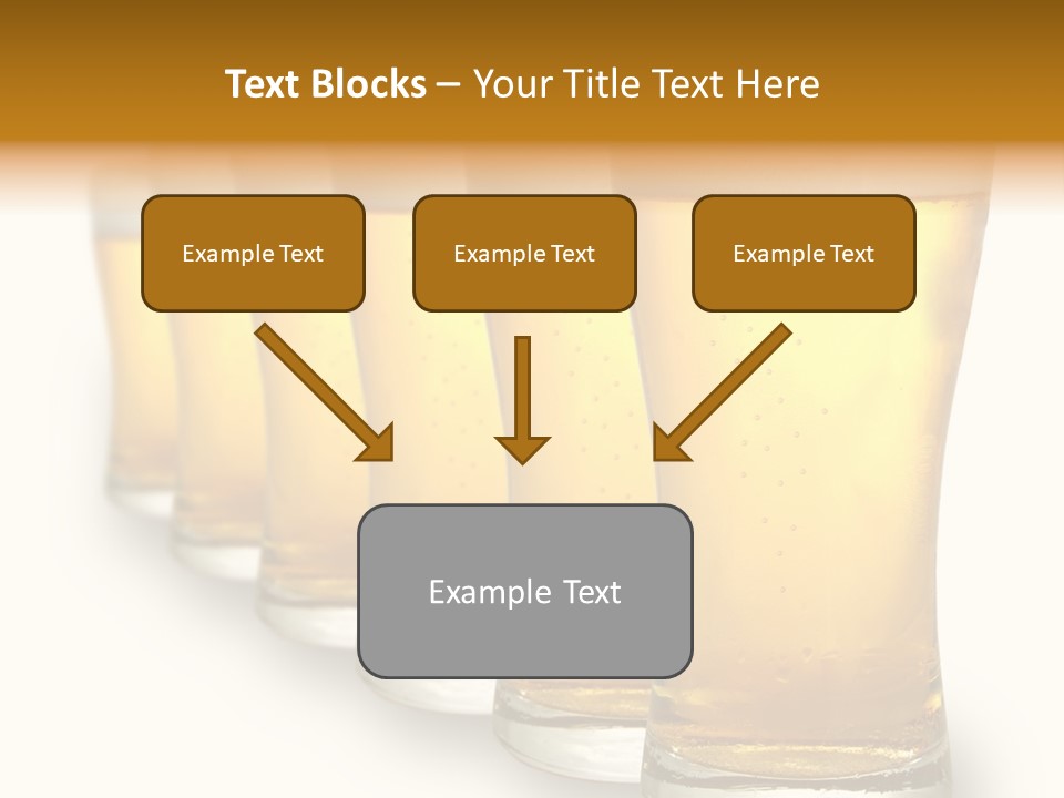 A Row Of Beer Pints PowerPoint Template