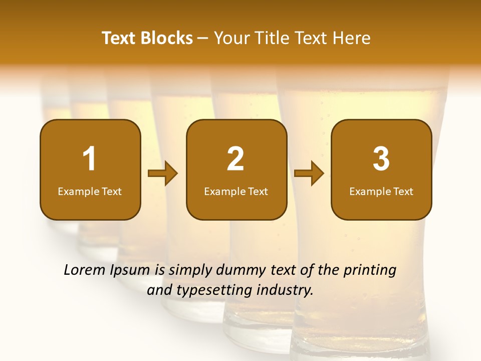 A Row Of Beer Pints PowerPoint Template