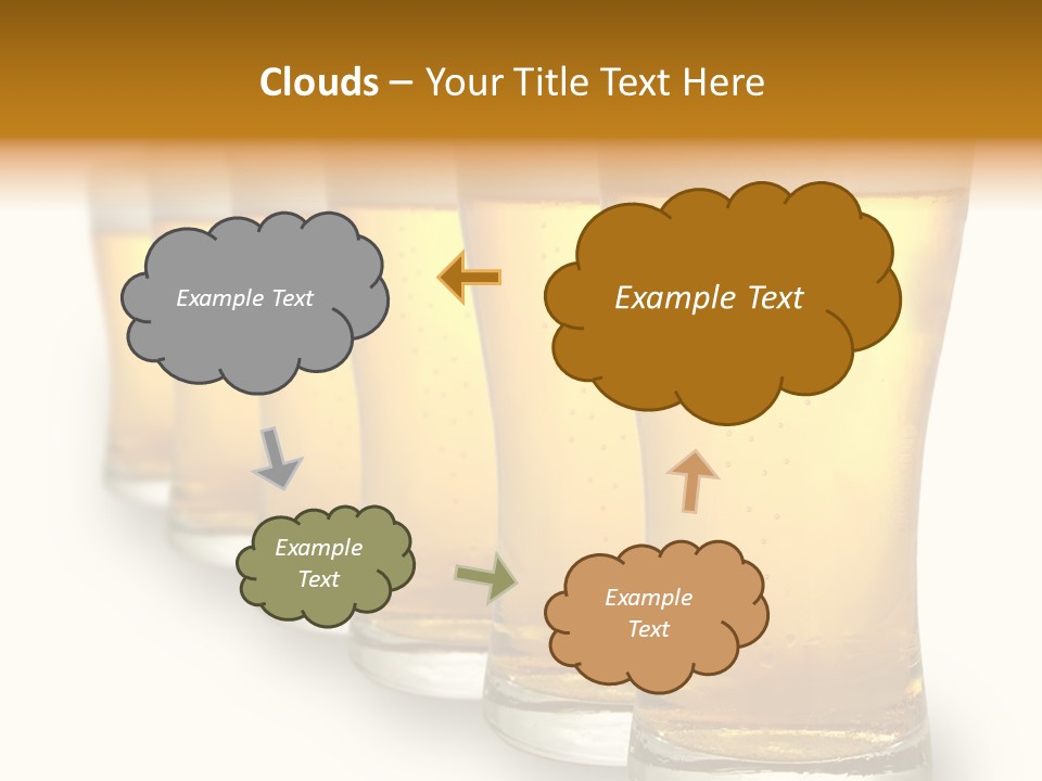 A Row Of Beer Pints PowerPoint Template