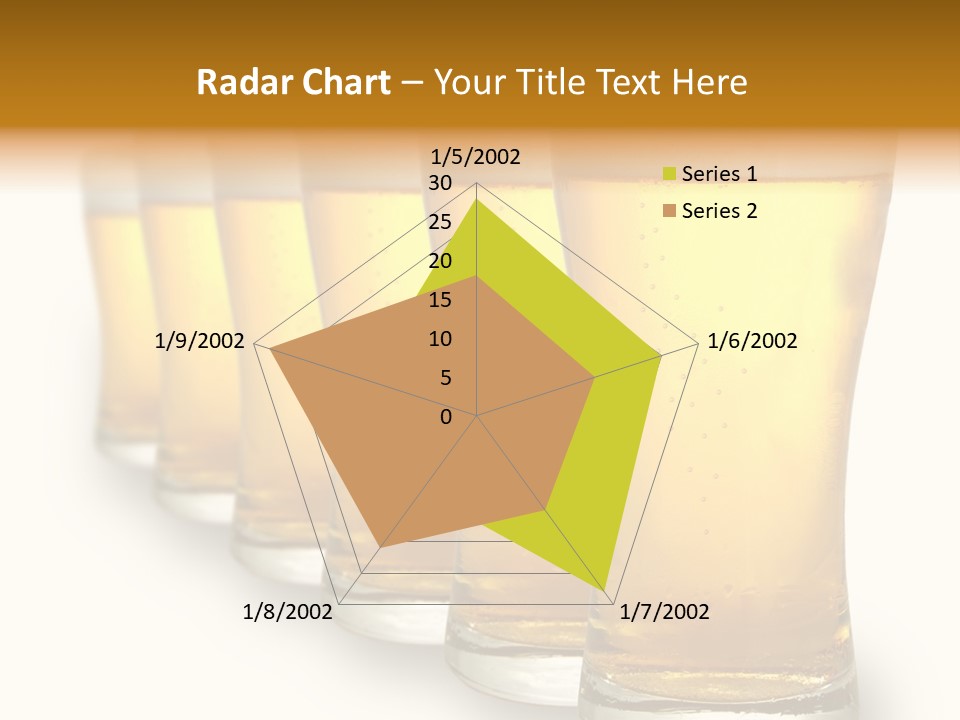 A Row Of Beer Pints PowerPoint Template