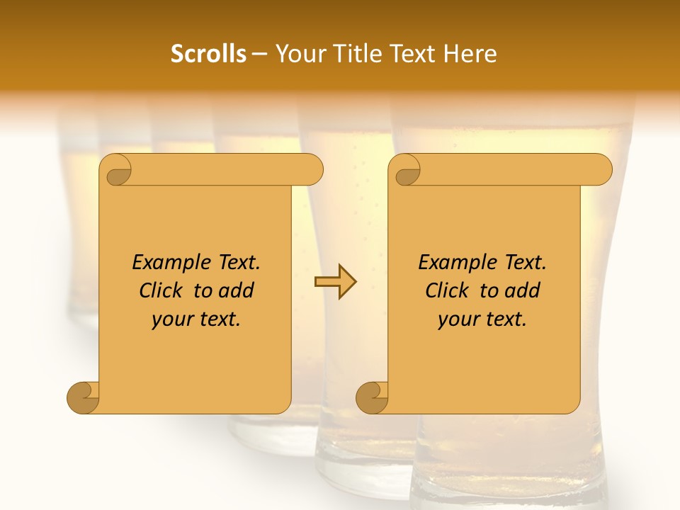 A Row Of Beer Pints PowerPoint Template