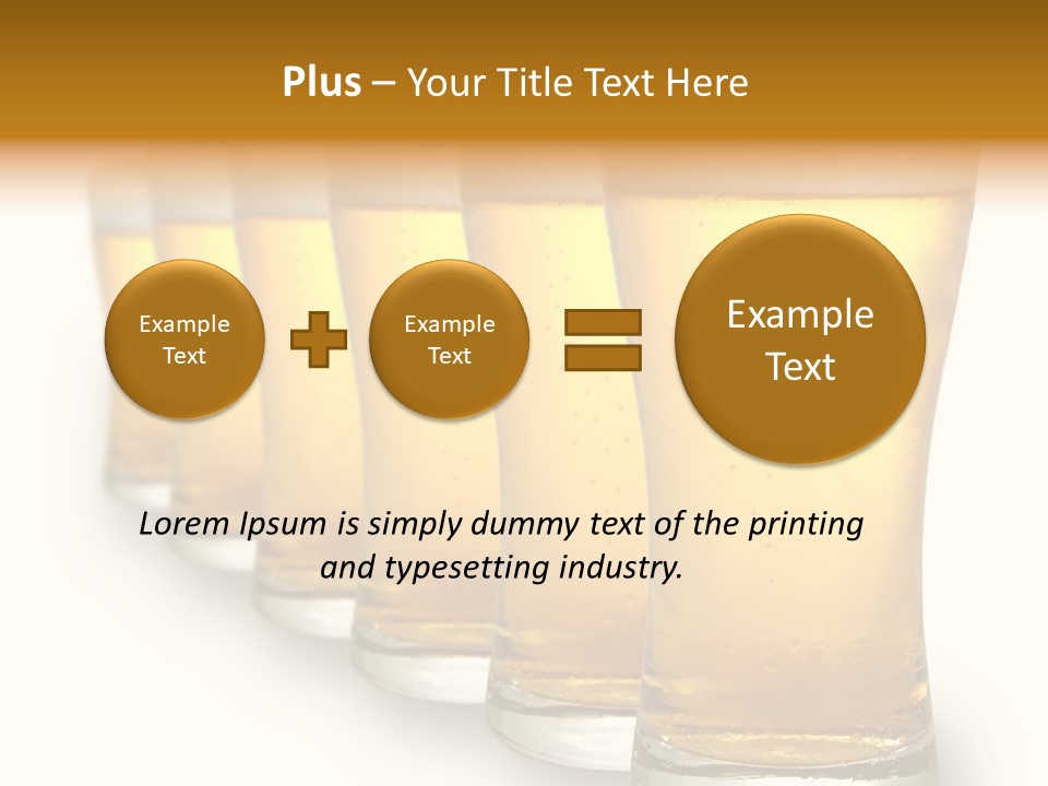 A Row Of Beer Pints PowerPoint Template